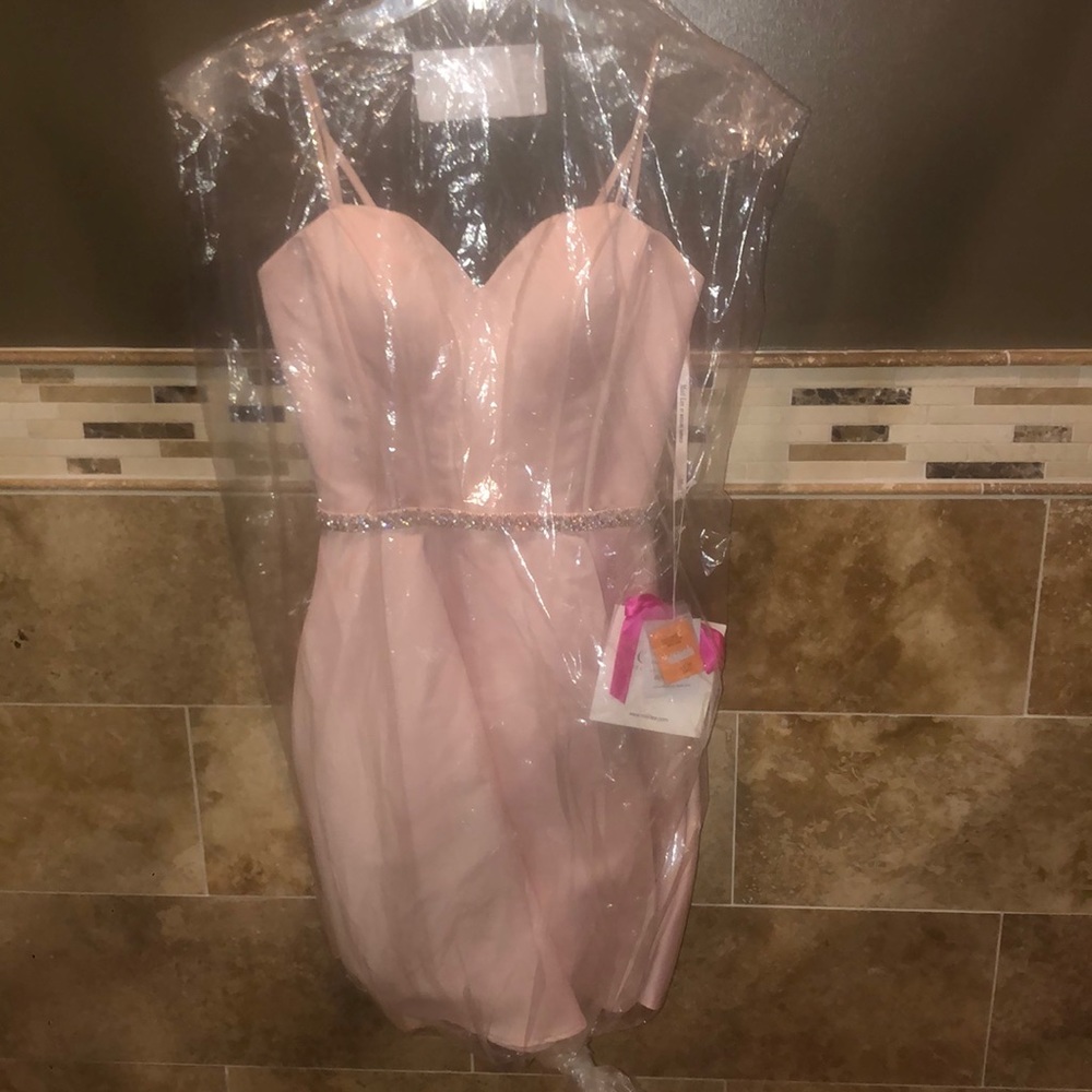 Blush Satin W/ beading by Madeline Gardner Morilee